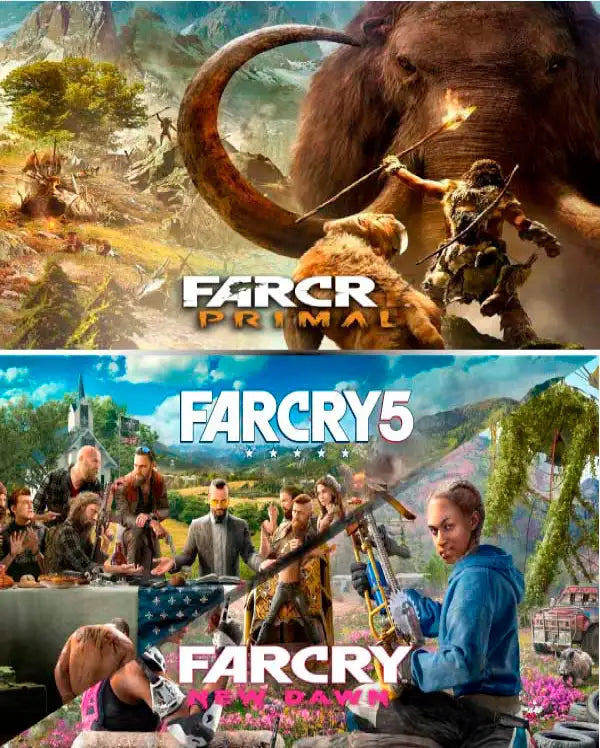 Portada o Cover de Juego Digital Far Cry Primal + 5 + New Dawn