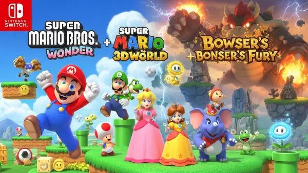 Super Mario Bros Wonder, 3D World + Bowser’s Fury Nintendo Switch 2 Juego Digital