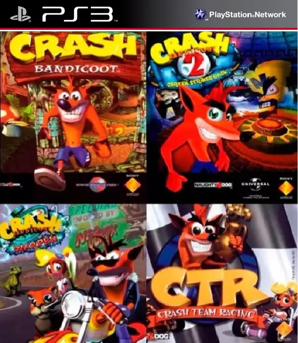 Portada o Cover de Juego Digital ps3 Crash Pack 4 x 1