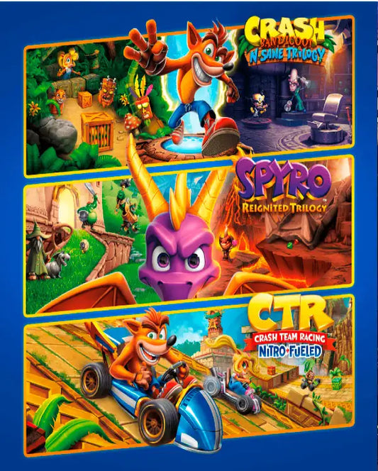 Portada o Cover de Juego Digital Crash trilogy y Ctr+ Spyro